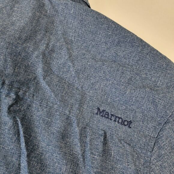 Marmot Long Sleeve Button Down Fishing Vented XL Navy Blue - Picture 11 of 12